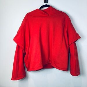 Oversized Heavyweight Padded Orange Hoodie L